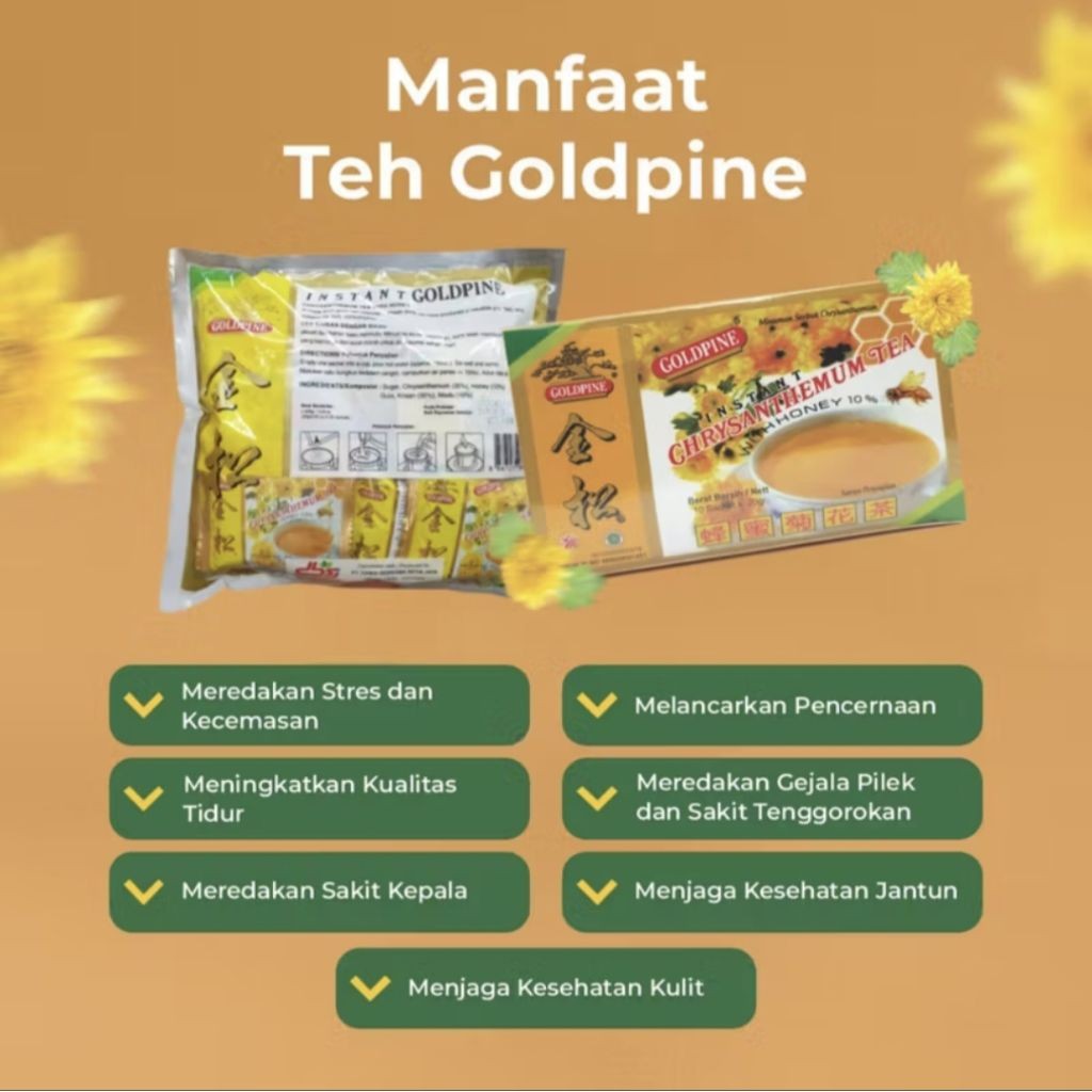 MAY Salle goldpine chrysanthemum tea / teh kembang Krisan instan  20 gram #Teh Kembang Bunga Krisan#