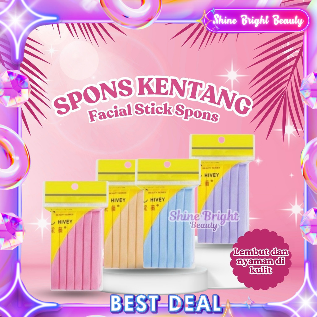 Spons Kentang/ Facial sponge / sponge kentang / spon kentang /sponge stik/Sponge Stik untuk Skincare