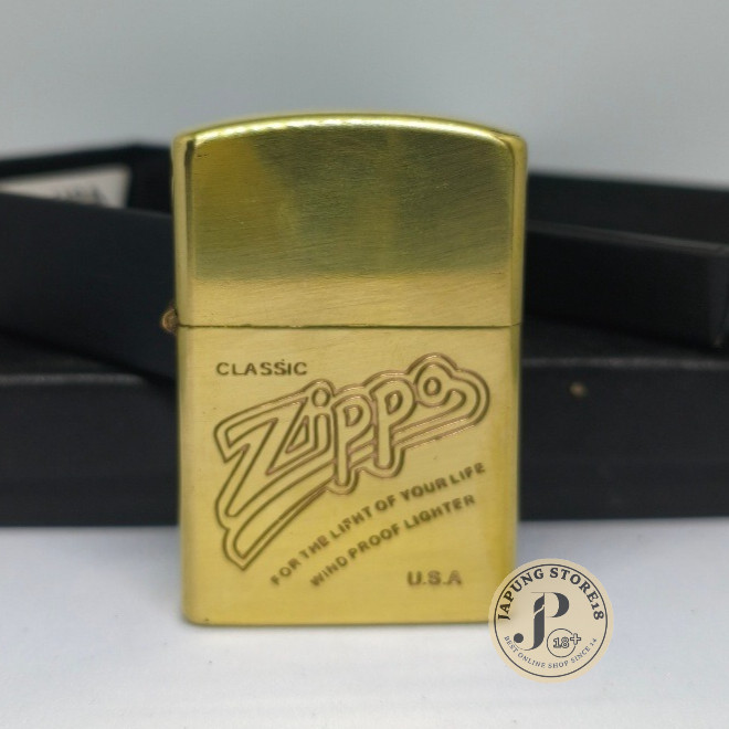 korek api zippo denting dua logo zp metal vintage bunyi 2x nyaring koleksi jadul