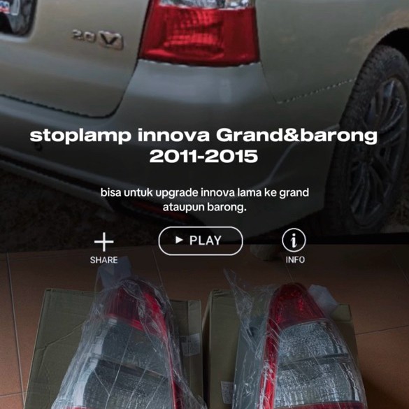 Stoplamp/Lampu Stop Belakang Innova Grand/Innova Barong 2011-2015 (NHF)