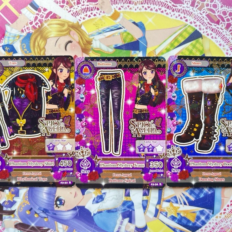 Kartu Aikatsu Phantom Mystery Set Spicy Ageha Ran Shibuki Seri 3 Stylish Thief Swallowtail Original 