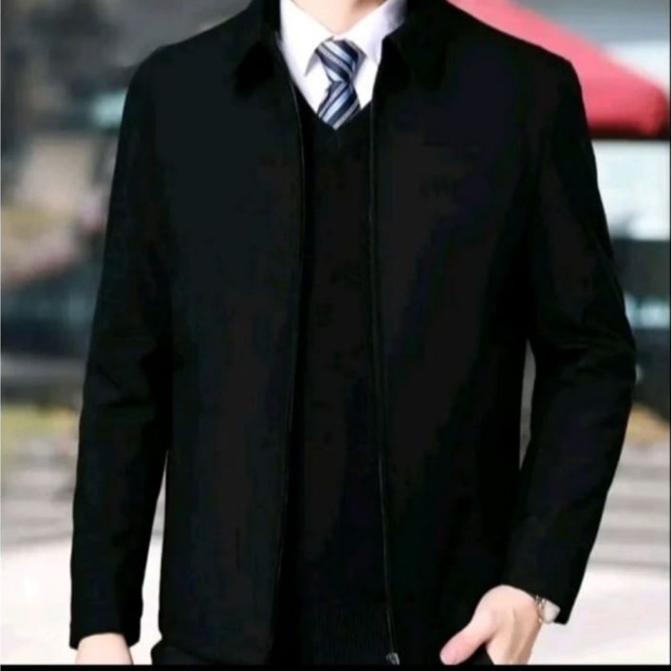 Jaket Katun Pria Formal Semi Jas Kantoran Bahan Katun Debi kamvas Original