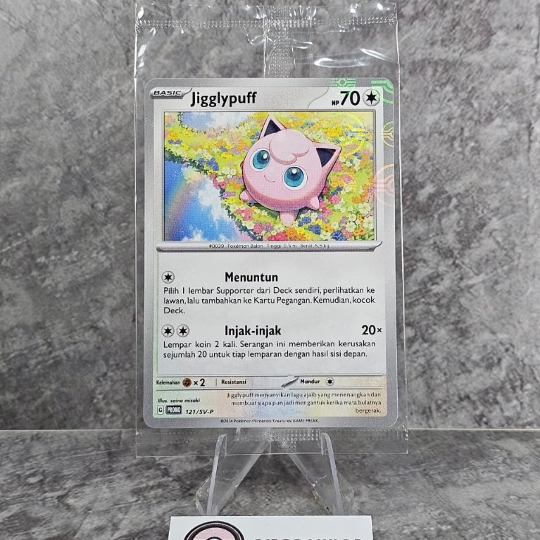 Kartu Pokemon Indonesia 2024 - Jigglypuff 121/SV-P Promo - Pokeball Holo