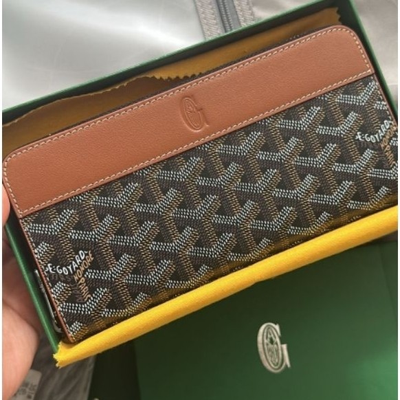 Goyard genuine leather long wallet