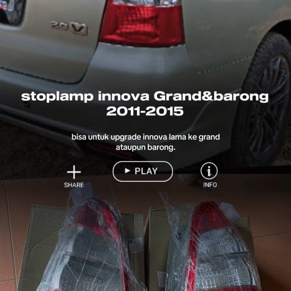lampu belakang/stoplamp innova grand atau barong innova 2011-2015