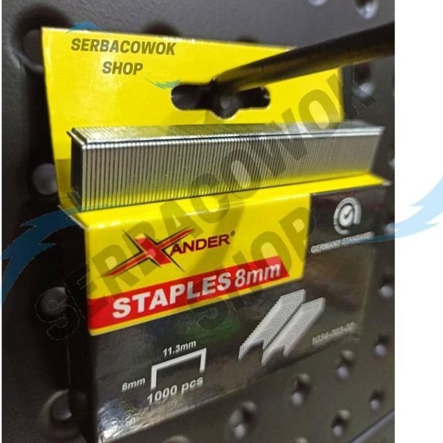 "New" Xander Isi Staples Tembak 8 mm Gun Tacker 4 - 14 mm Staples Jok Murah