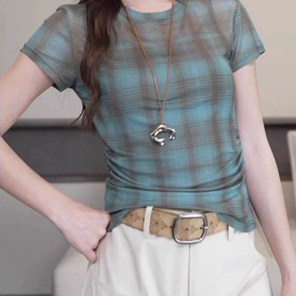 Vintage short-sleeve slim-fit T-shirt