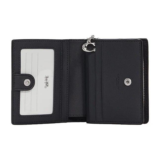 COACH Boxed Canvas Leather Wallet Unisex Black C6941-SVF23