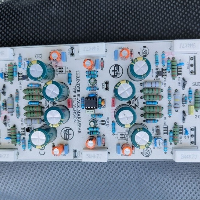 PCB tbm 2 ohm BTL ples komponen tanpa transistor