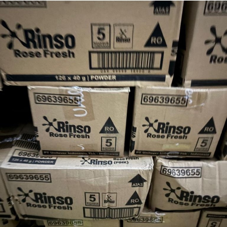 Rinso deterjen bubuk pk renteng kartonan - per dus