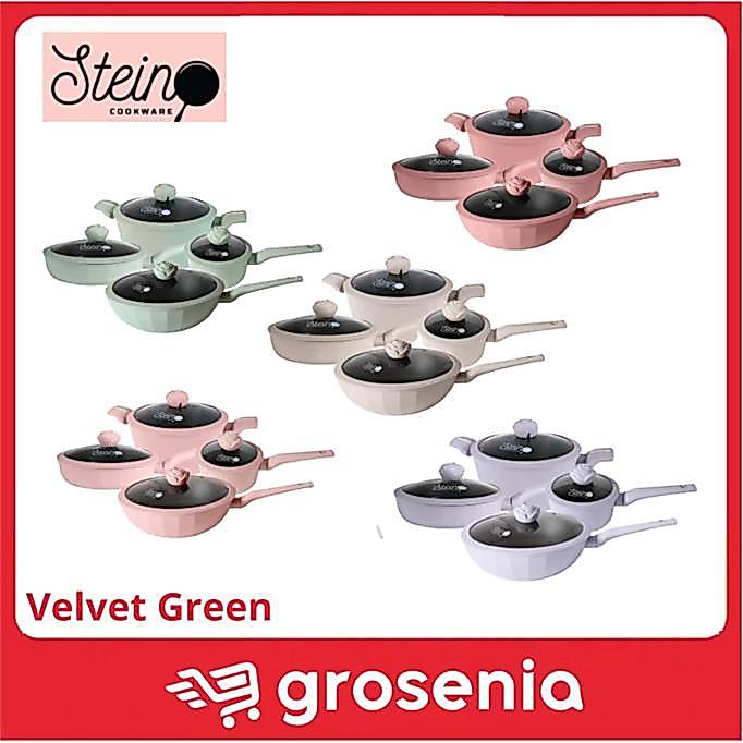stein steincookware glamour rose set 4 in 1 panci set anti lengket granite german