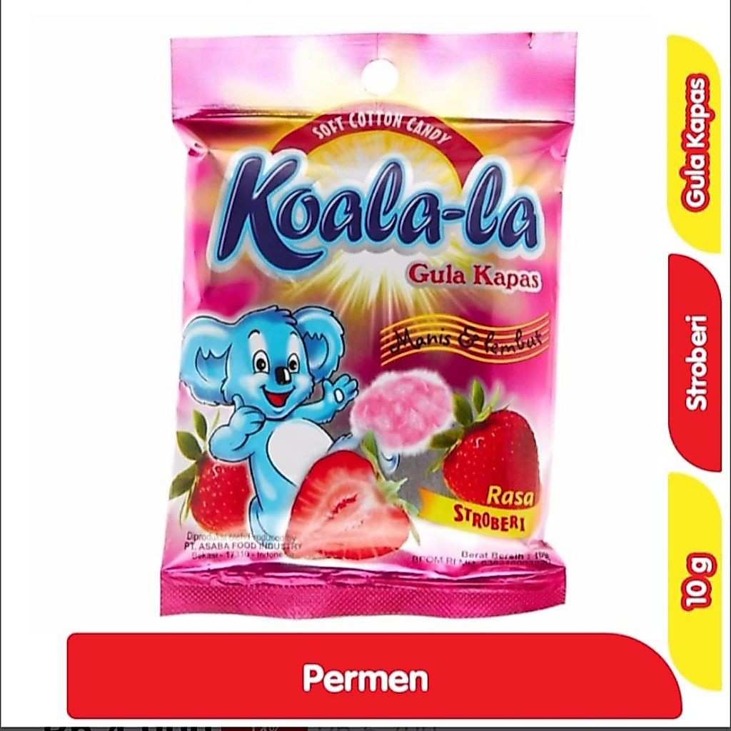 KOALA-LA Permen Gula Kapas Blueberi 10gr