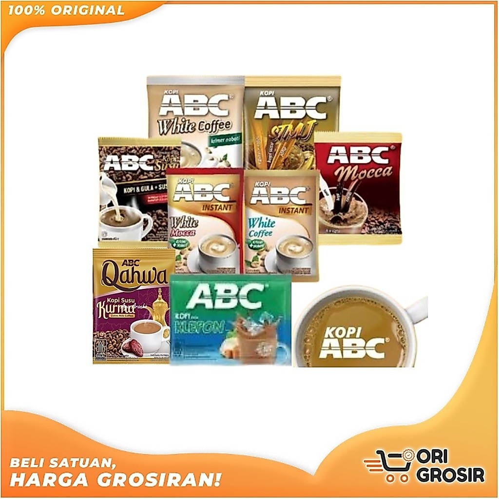 Kopi Abc Sacher jual ecer Susu mocca plus gula praktis 30gr Best Seller Jadi Nyatu Pas White coffe S