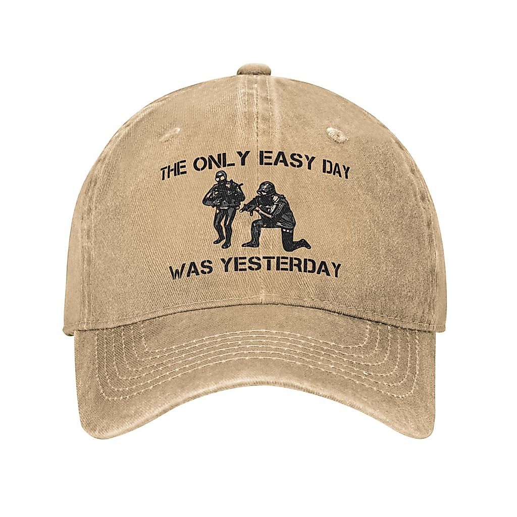 The Only Easy Day Was Yesterday US Navy Seals Casual Baseball Cap For Unisex-Teens Summer Outdoor