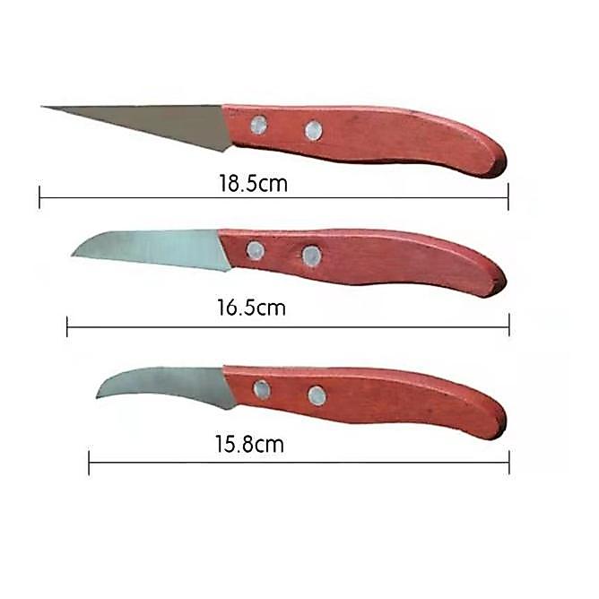 Pisau Garnish / Pisau Ukir Stainless Steel / Pisau Ukir Set 3 In 1 / Pisau Ukir Buah / Pisau Carving