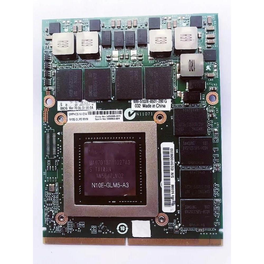 VGA Q5000m video graphics card, 5000m N10E-GLM5-A3, MXM 3.0, 2GB, suitable for Dell M6600, M15X, HP 