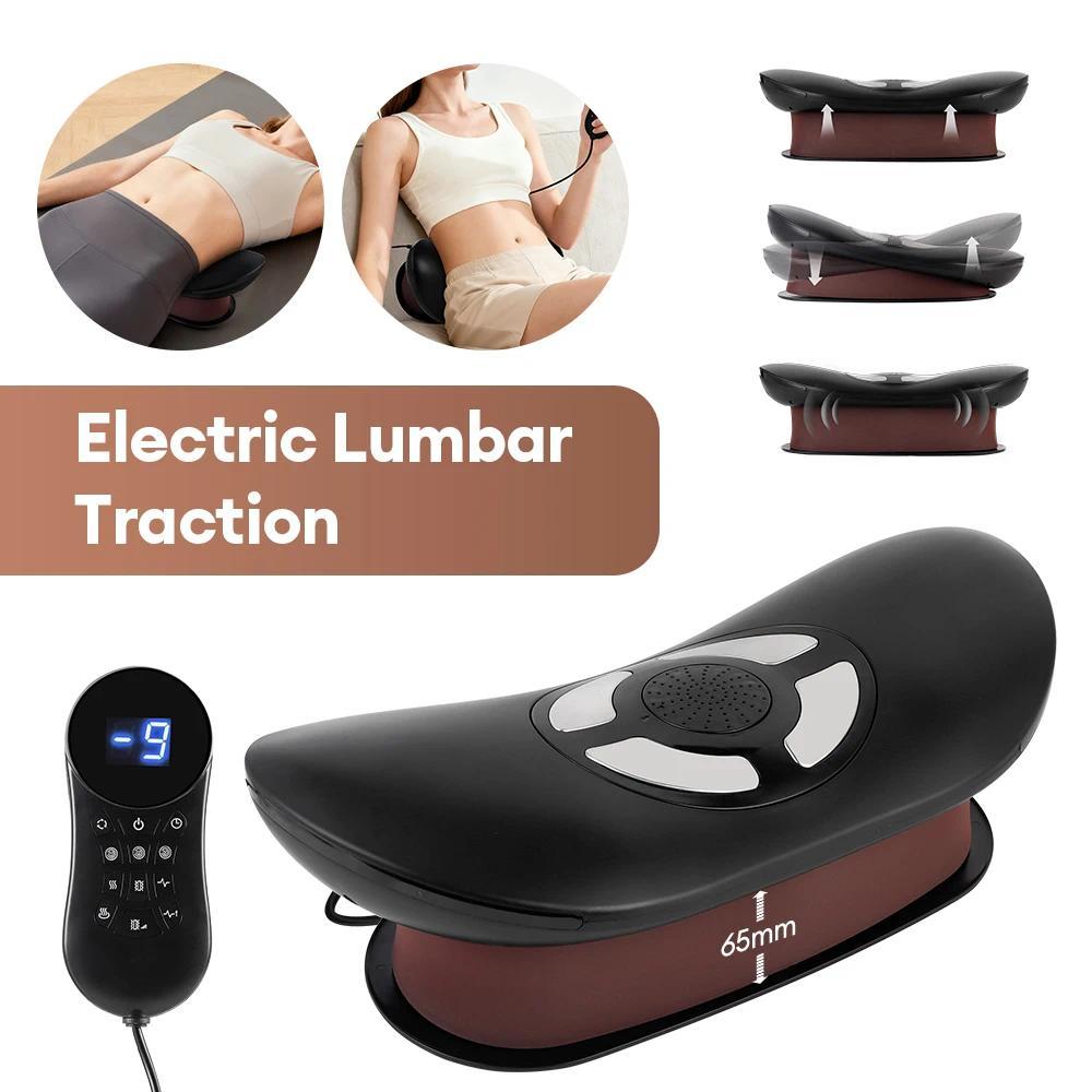 Electric Lumbar Traction Massager Height Adjustable Waist Traction Massager Waist Spine Support Wais
