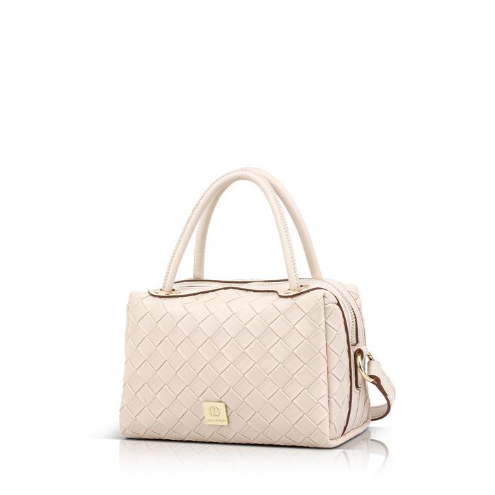 Tas Wanita Les Catino Lcn-Norah Braided Satchel - Bone