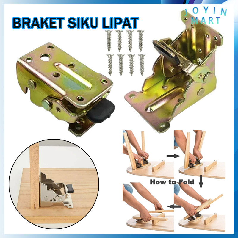 bracket siku meja lipat / engsel siku kaki meja lipat 90 derajat bracket siku lipat kursi meja