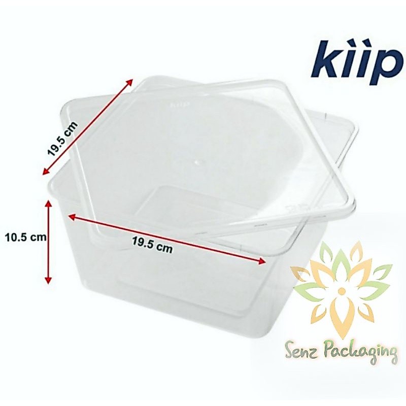Kotak plastik Thinwall 3000ml square,kiip,plastik,kotak,container bening