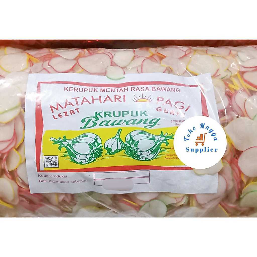 Kerupuk Krupuk Bawang Cap Matahari Pagi | Mentah Kemasan Repack