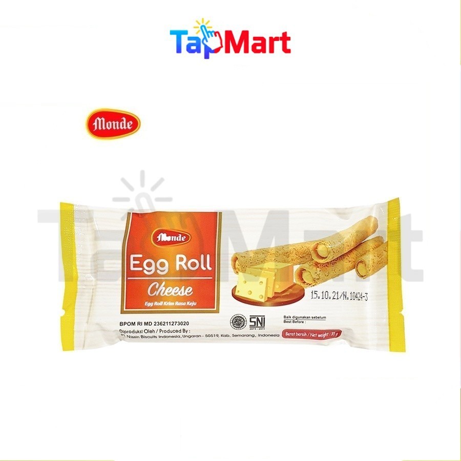 TapMart - Monde Egg Roll Cheese Stick Biskuit 35 gr Keju