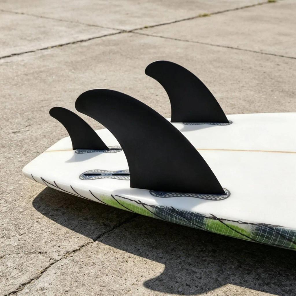3 Pieces Wave Fin Long-Lasting Surfboard Tail Fin Water Sports Gear Detaable Stable Fit for Surfing