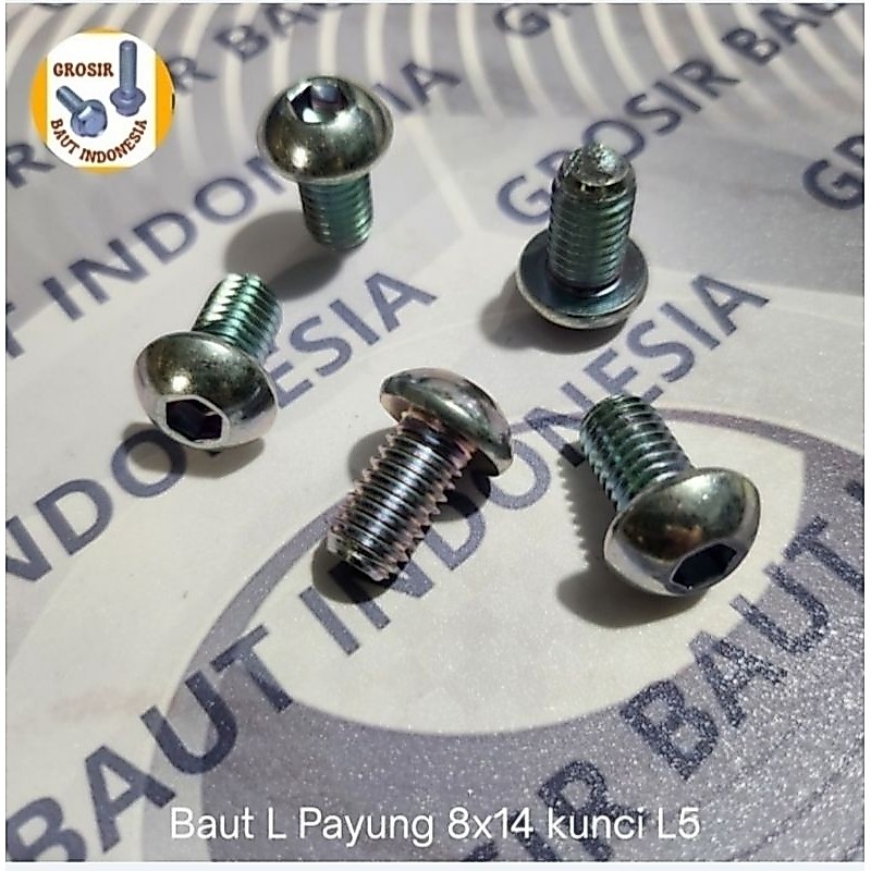 Baut L Button / L Payung 8x14 Kunci L 5 (paket 5pcs)