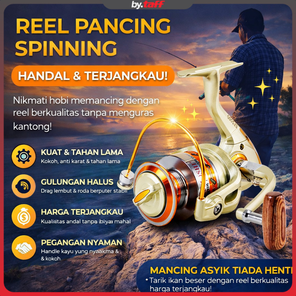 YUMOSHI REELSKING Reel Pancing Spinning Fishing Reel 5.2:1 5000 - EF5000