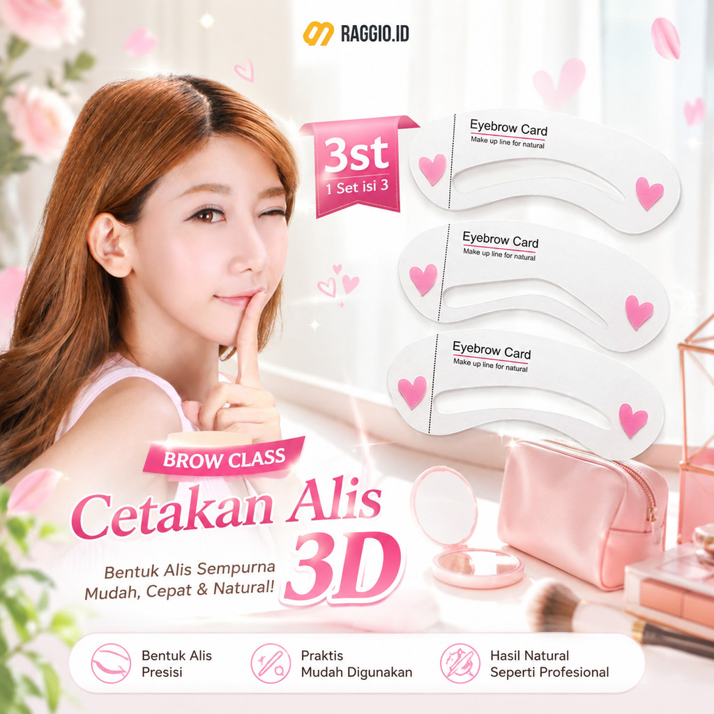 Mini Brow Class Cetakan Alis – Cetak Alis 3D Instan Natural 3 Style