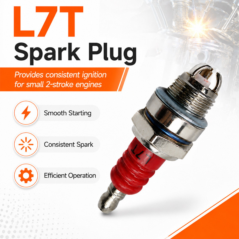 Busi Motor Mini GP TRAIL ATV Kepala 3 L7T 6A - Spark Plug Busi Kaki 3 Potong Rumput Scooter Goped-CO