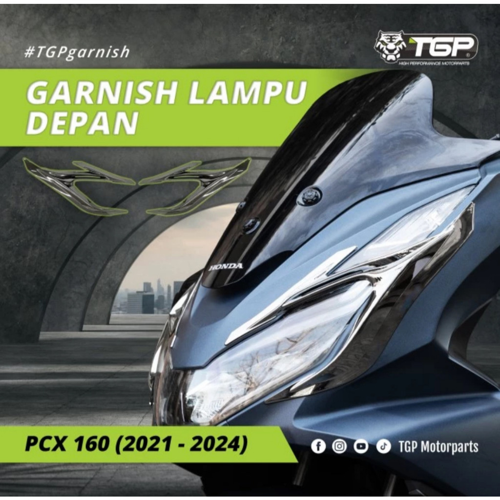 TGP Variasi Garnish Aksesoris Lampu Depan Belakang Honda PCX 160
