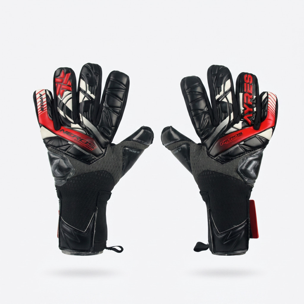 AYRES NEROS EVOLUTION Red Black Negative Cut  Sarung tangan Kiper Gloves kiper grip premium MWG Cont