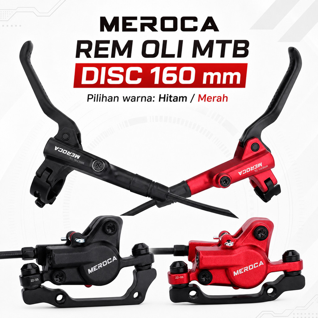 Meroca HD-800 Brakeset Brake Set Rem Cakram Hidrolis Sepeda Disc Brake Hydraulic Sepeda MTB