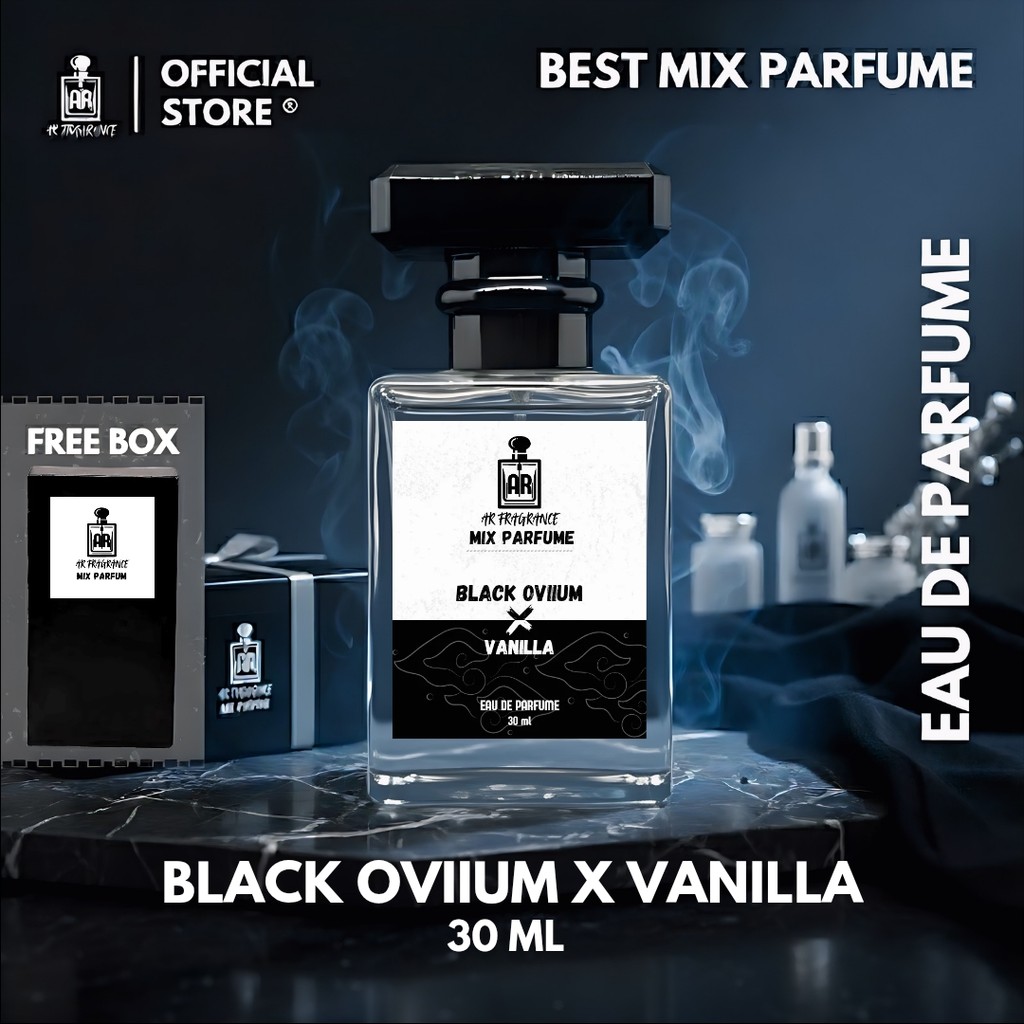 AR FRAGRANCE - MIX PARFUM BLACK OVIIUM X VANILLA 30ML | PARFUM PRIA WANITA WANGI BEST SELLER