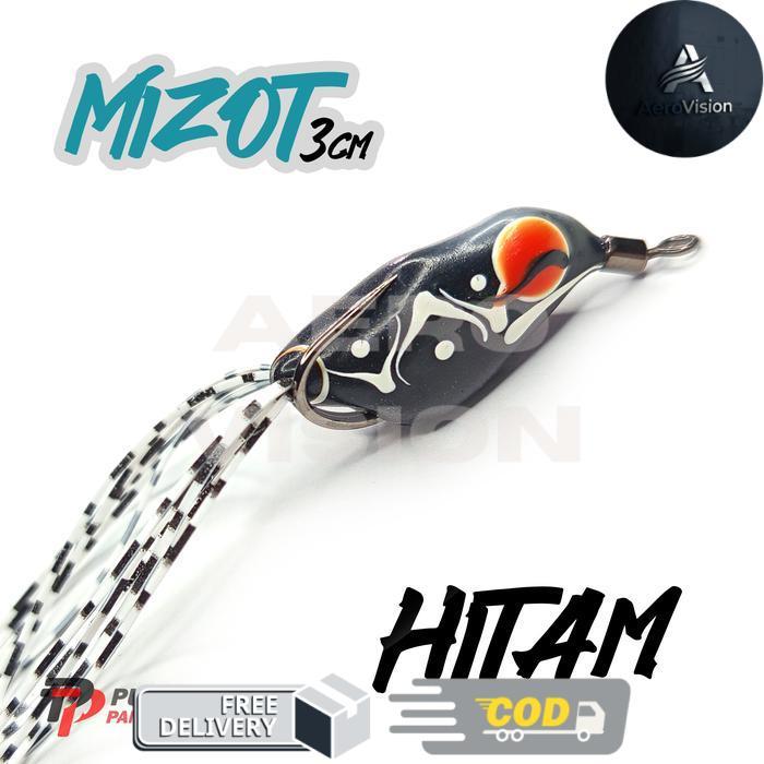 Lure Bufo MIZOT SKIRT Soft Frog softfrog - Hitam