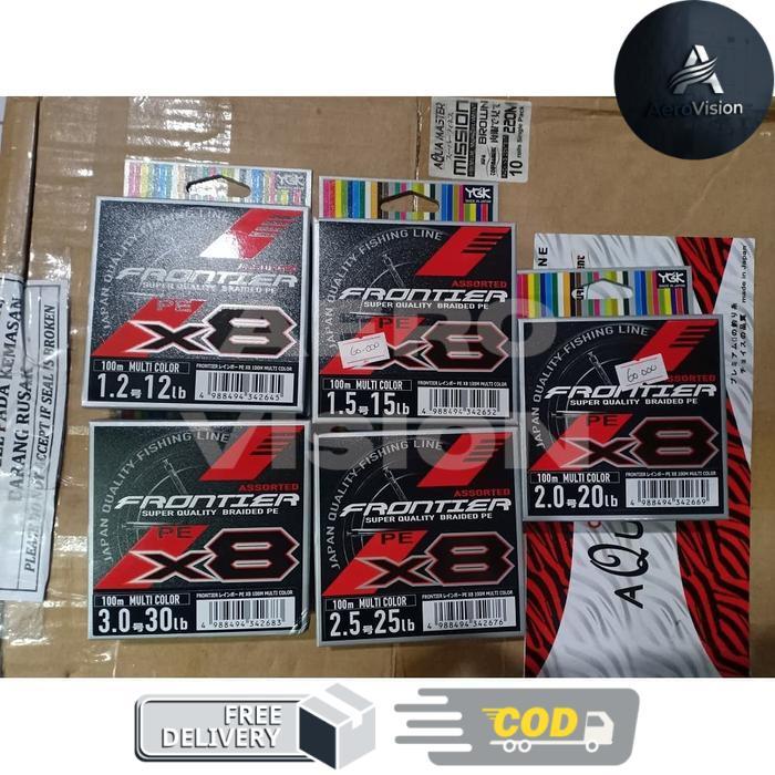 Senar Pe Ygk Frontier x8 Multicolor 100M - PE 3.0