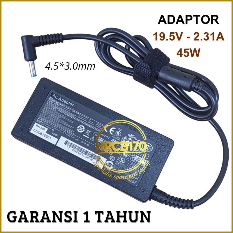 Adaptor Charger HP 14s-fq1005AU 14s-fq0022AU 14S-fq1036AU 45W -HRCB