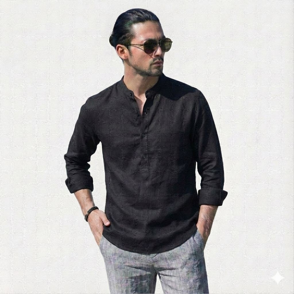 Kemeja Linen Cotton Premium Koko Modern Casual - L02