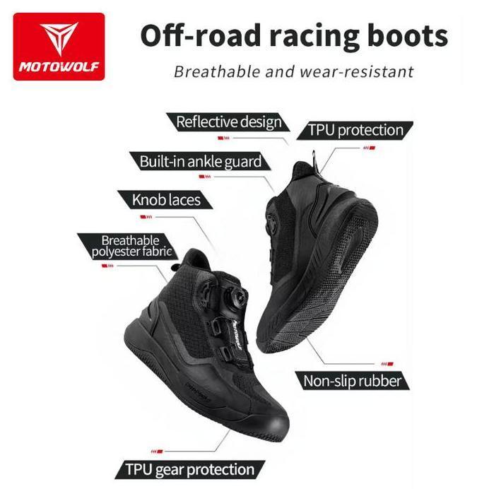 Sepatu Motor Touring Motowolf Boots Adventure Touring Sunmori Premium