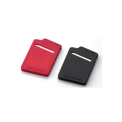 Elecom Silicon Mobile SD MicroSD Case - Red / Black