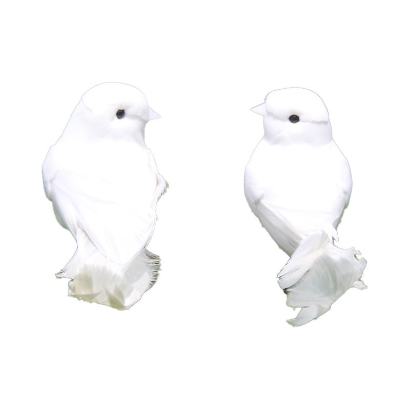 12pcs/Box Burung Merpati Dekorasi Artificial Hiasan Burung Merpati White Dove Burung Dekor