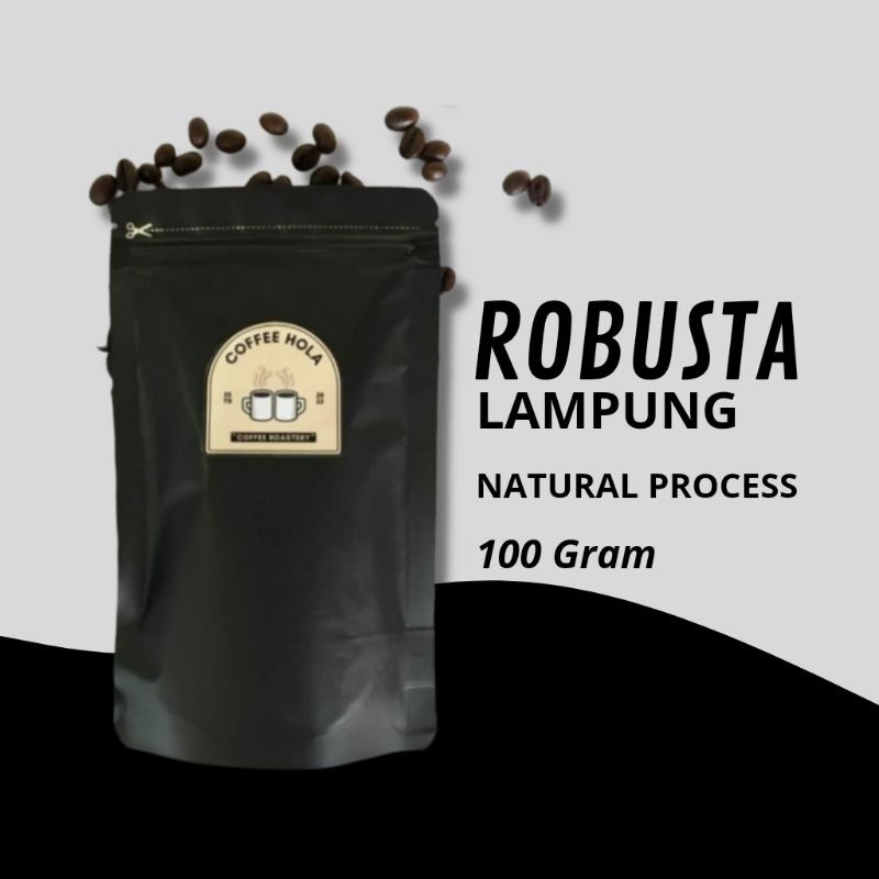 KOPI ROBUSTA LAMPUNG BIJI / BUBUK 100GR l NATURAL PROSES | MEDIUM DARK | GRADE 1 / GRADE A KOPI ASLI