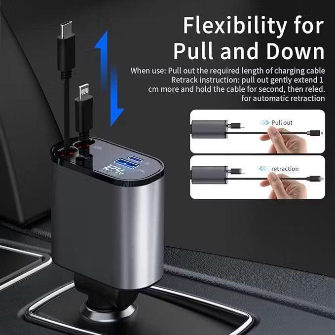BEST DEALS FURINTAMA Car Charger Mobil 4 in 1 Port USB IOS Android 120W