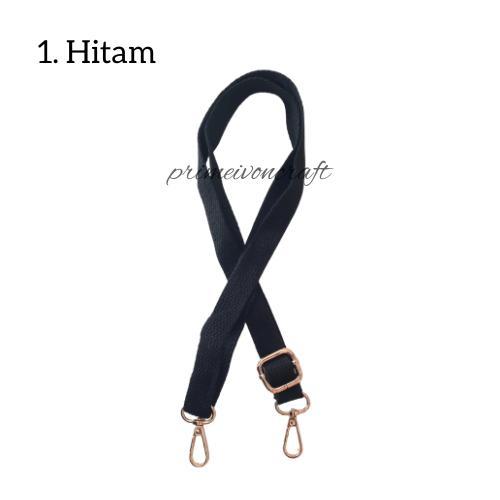 Tali TAS SELEMPANG katun webbing - 1 Hitam