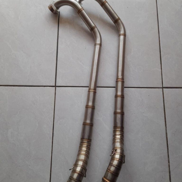 Leheran knalpot recing JUPITER MX OLD original full stenlis ring baut full cnc tebal inlet 38