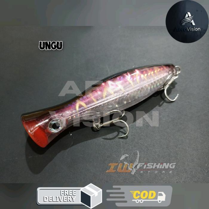 Poper Lure 13cm 40g - Warna 6 - Hook 1# - Cocok untuk Mancing Popping di Laut atau Sungai Umpan Panc