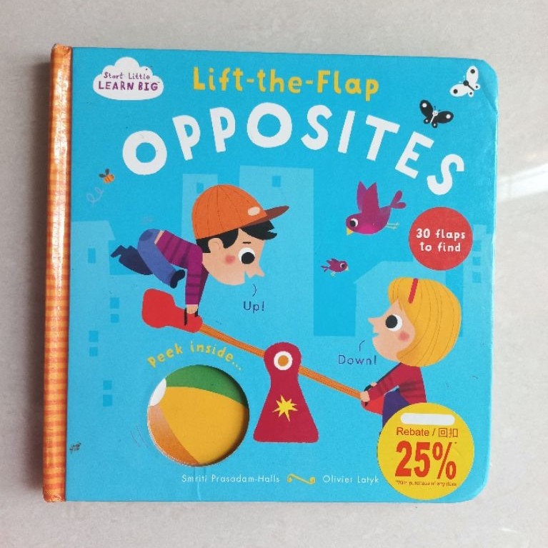 Buku Lift The Flap Book Opposites Preloved Import Book Buku Anak Board Book