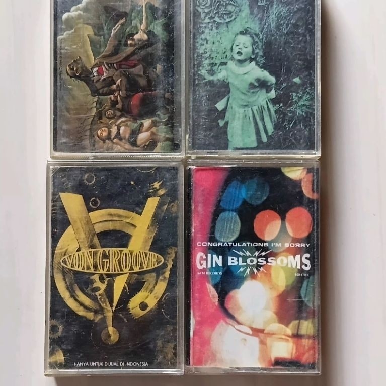 paket 4 kaset-a live-soul asylum-von grove-gin blossom