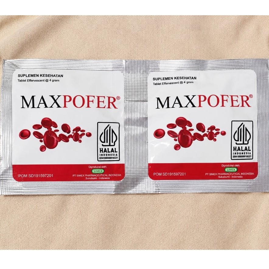 Maxpofer - Suplemen Zat Besi, Vitamin B12, Asam Folat, Mangan, Tembaga, Selenium